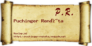 Puchinger Renáta névjegykártya